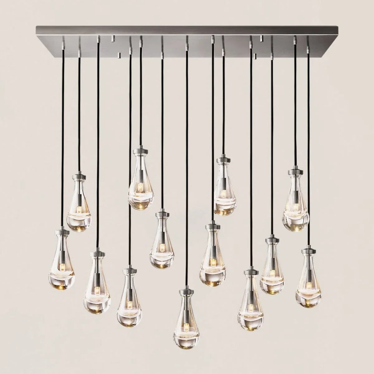 Modern Raindrop Crystal Rectangular Chandelier - view 12