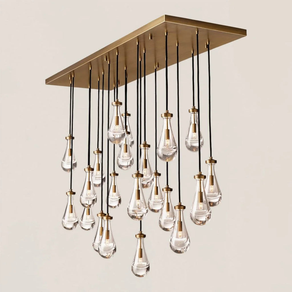 Modern Raindrop Crystal Rectangular Chandelier - view 14