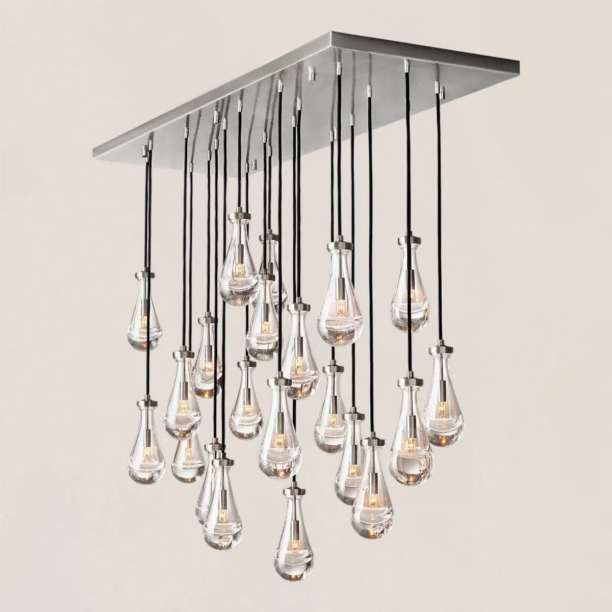 Modern Raindrop Crystal Rectangular Chandelier - view 16