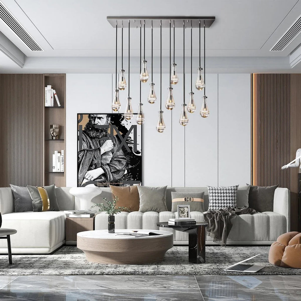 Modern Raindrop Crystal Rectangular Chandelier - view 5