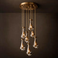 Modern Rain drop Crystal Round Chandelier - view 1