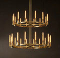 Glass Round Chandelier 72" - view 1