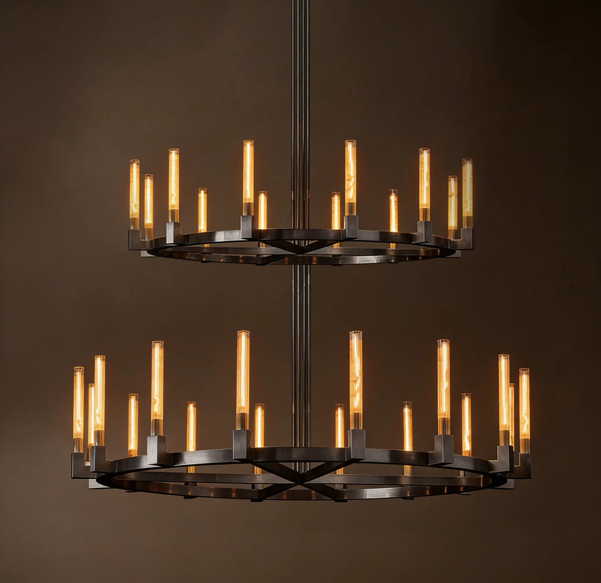 Glass Round Chandelier 72" - view 2