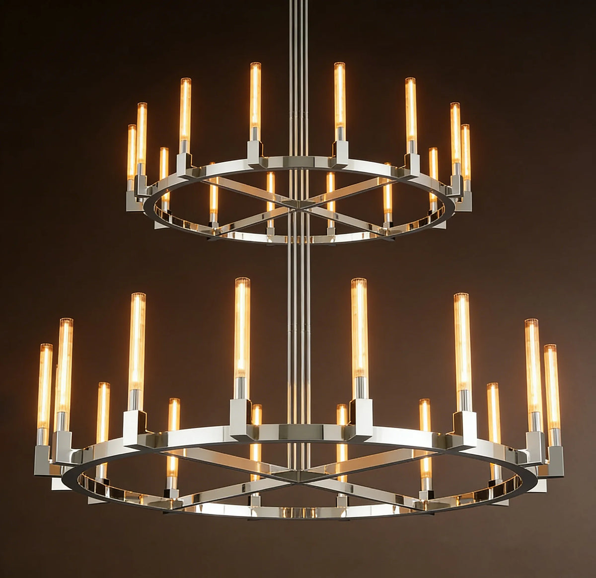 Glass Round Chandelier 72" - view 3