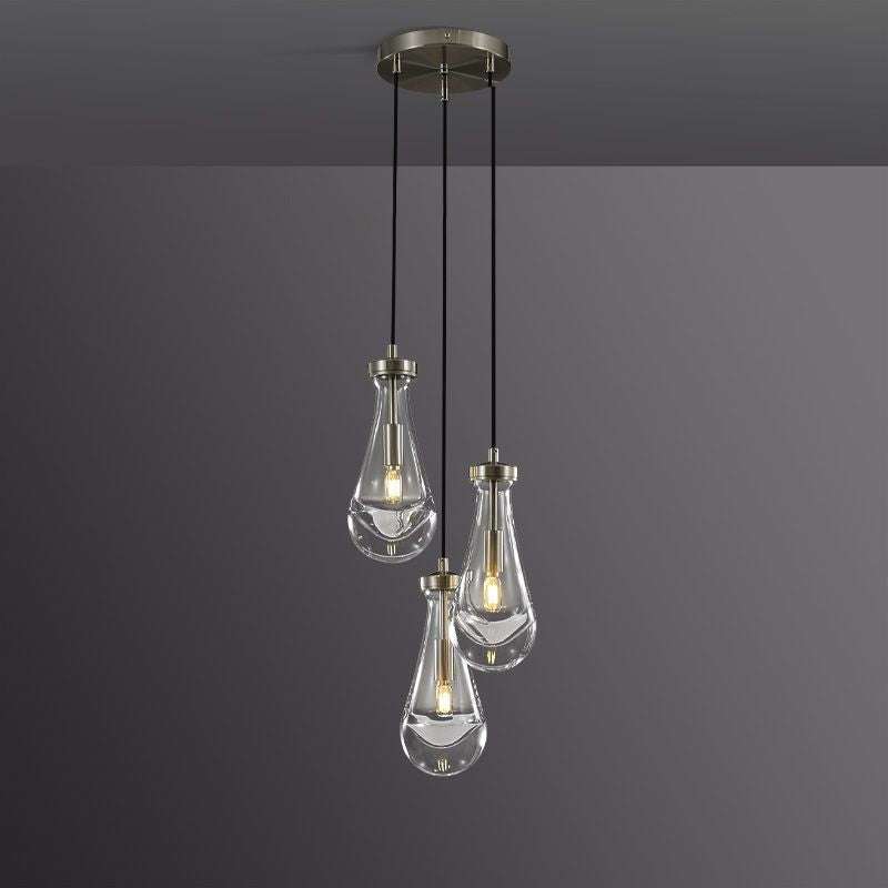 Rain Drops 3 Lights Cord Round Chandelier - view 3