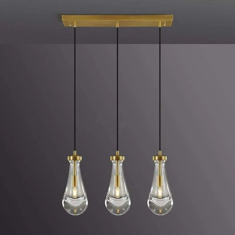 Rain Drops 3-Light Rectangular Chandelier - view 1