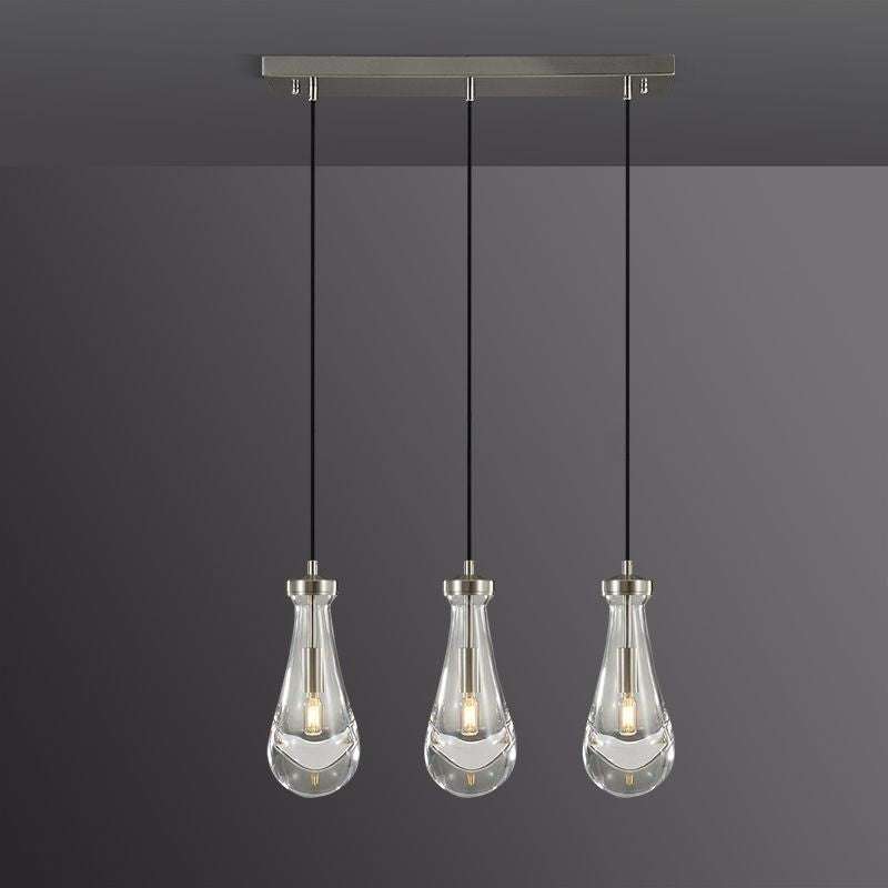 Rain Drops 3-Light Rectangular Chandelier - view 3