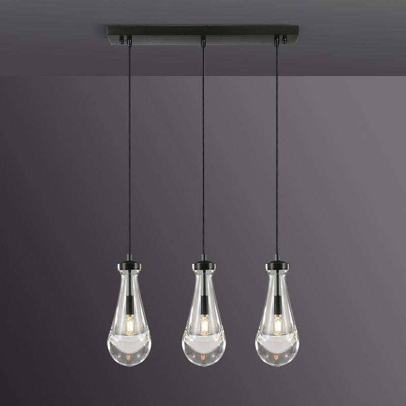 Rain Drops 3-Light Rectangular Chandelier - view 5