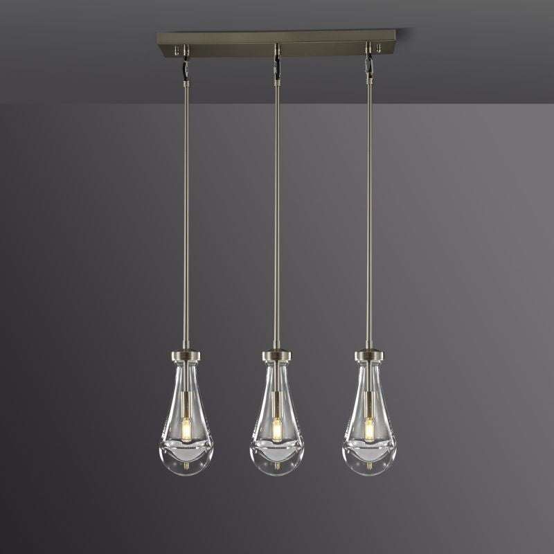 Rain Drops 3-Light Rectangular Chandelier - view 6