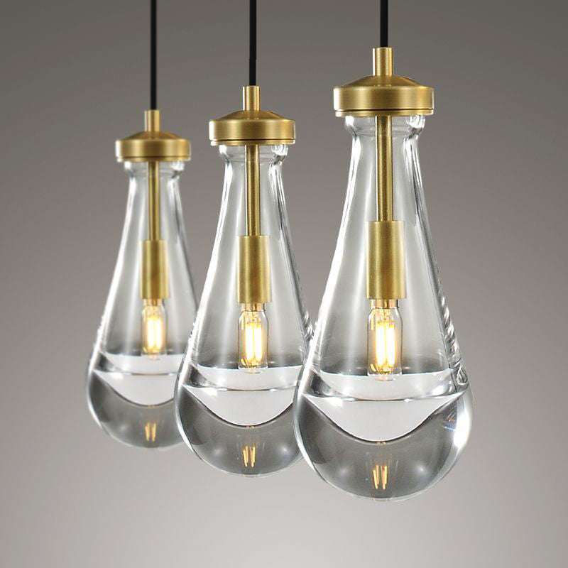 Rain Drops 3-Light Rectangular Chandelier - view 8