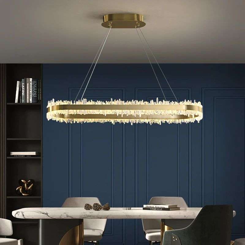 Rock Crystal Oval Chandelier - view 2