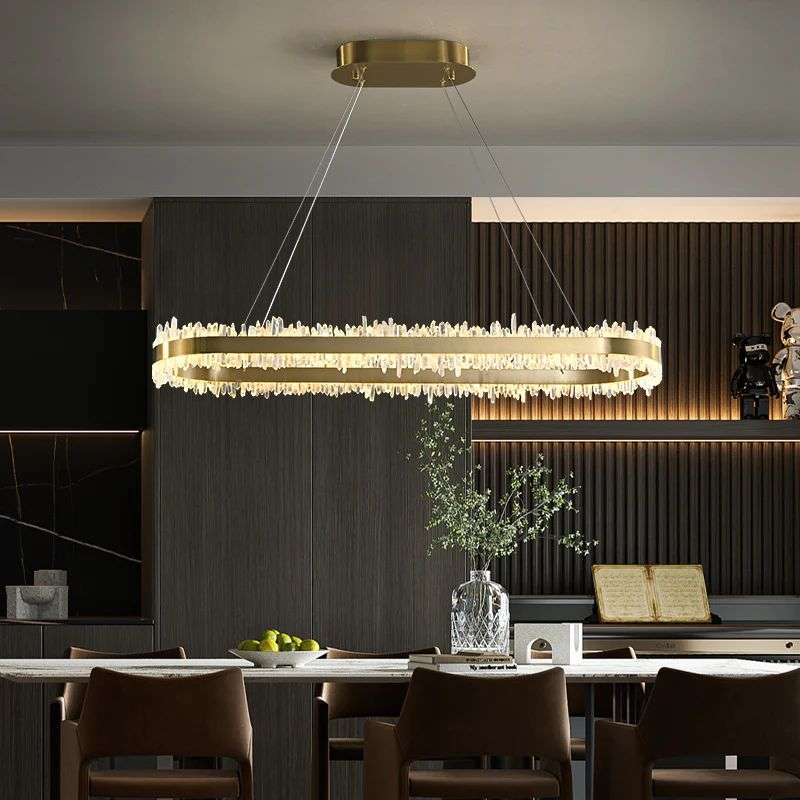 Rock Crystal Oval Chandelier - view 3