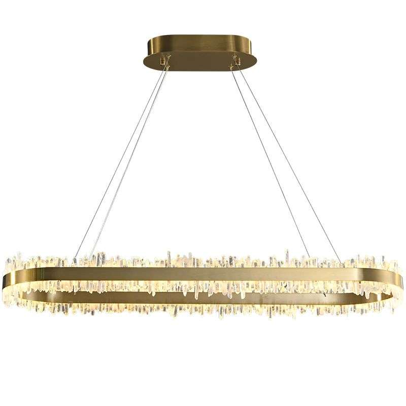 Rock Crystal Oval Chandelier - view 5
