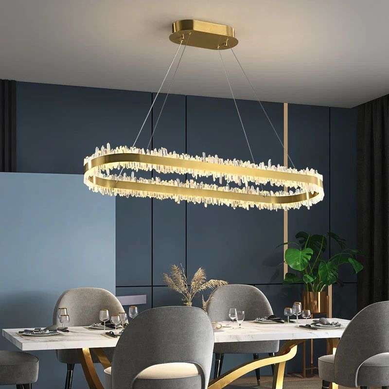 Rock Crystal Oval Chandelier - view 6