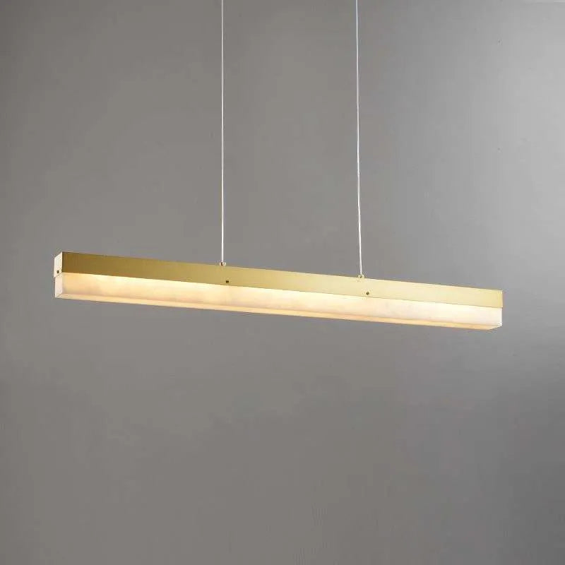 Alabaster Simple Linear Kitchen Island Chandelier - view 1