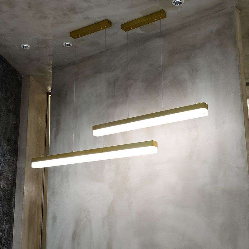 Alabaster Simple Linear Kitchen Island Chandelier - view 3