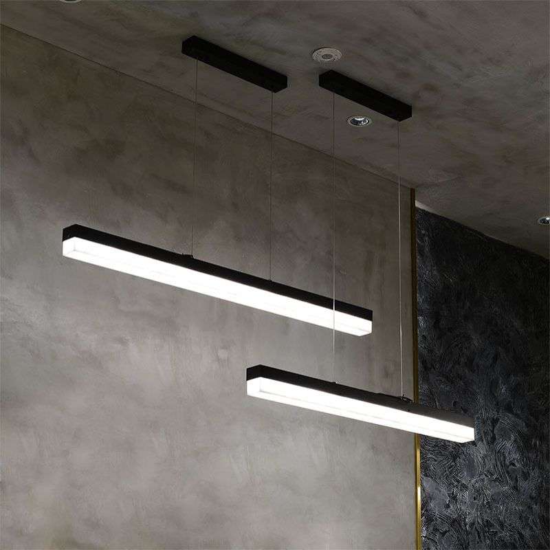 Alabaster Simple Linear Kitchen Island Chandelier - view 4