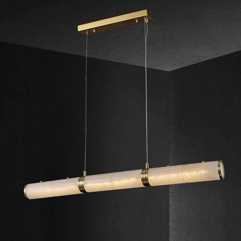 Alabaster Cylindrical Chandelier - view 1