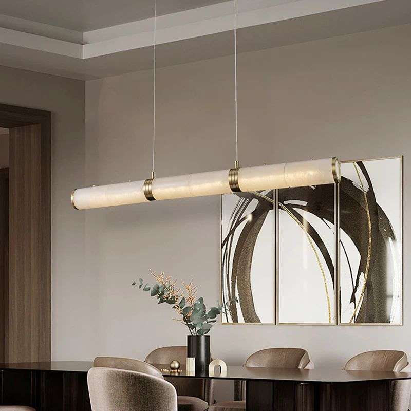 Alabaster Cylindrical Chandelier - view 2