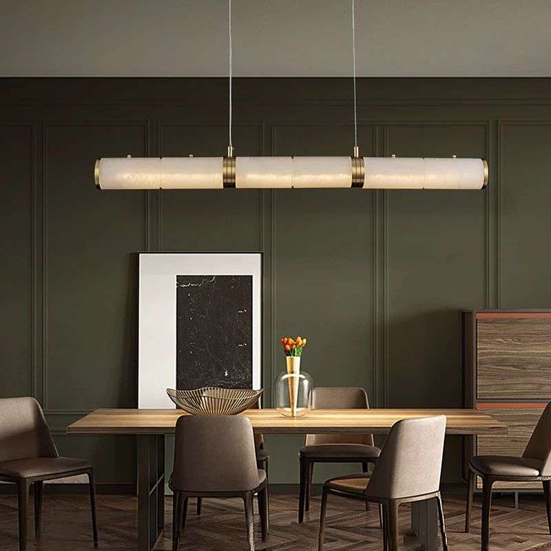 Alabaster Cylindrical Chandelier - view 3
