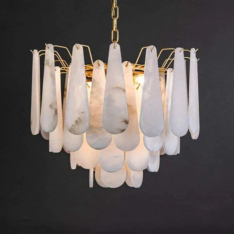 Alabaster Feathery Chandelier - view 1