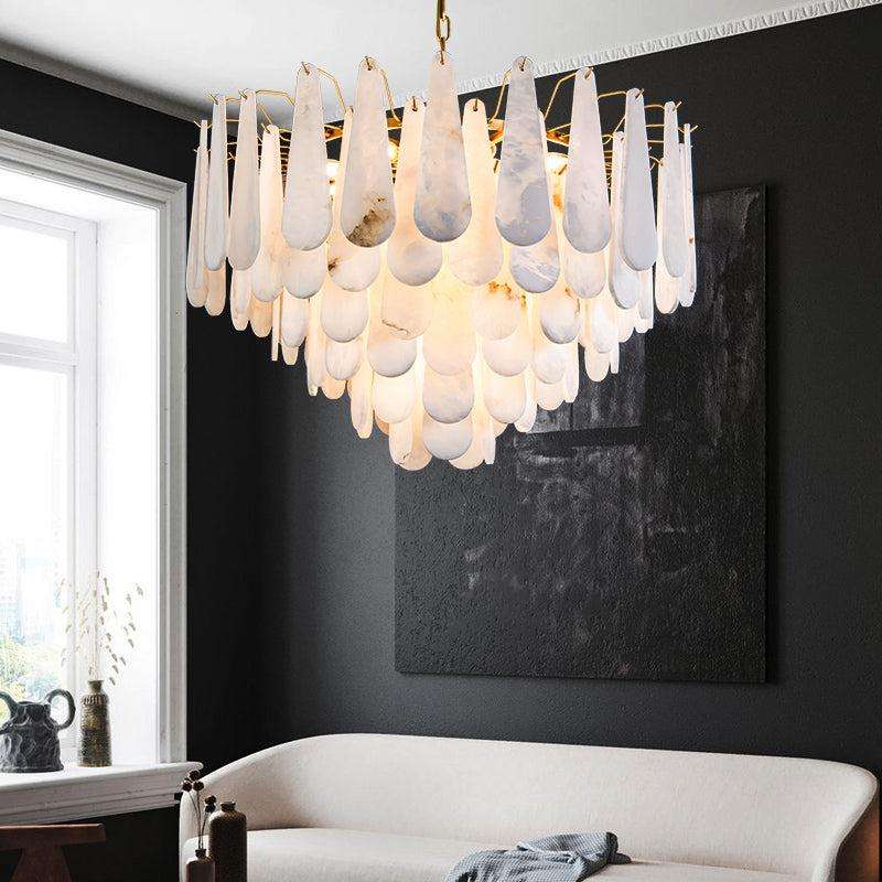 Alabaster Feathery Chandelier - view 2