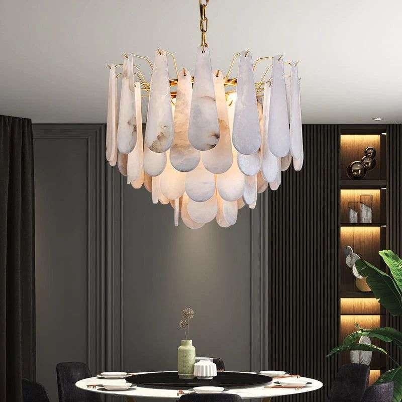 Alabaster Feathery Chandelier - view 3