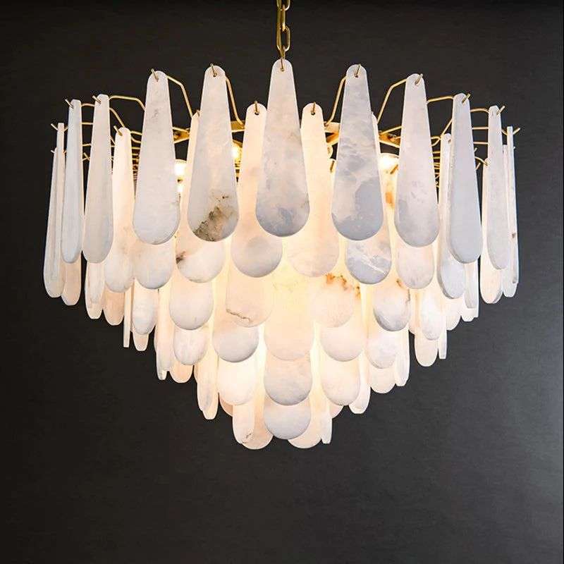 Alabaster Feathery Chandelier - view 5