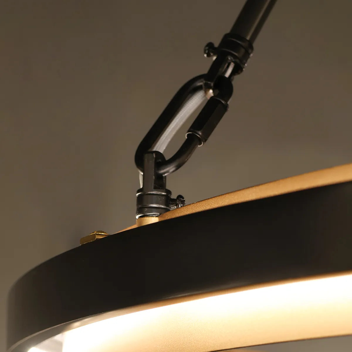 Round Chandelier -Clean Silhouette Hides the LED Light Strip - view 3