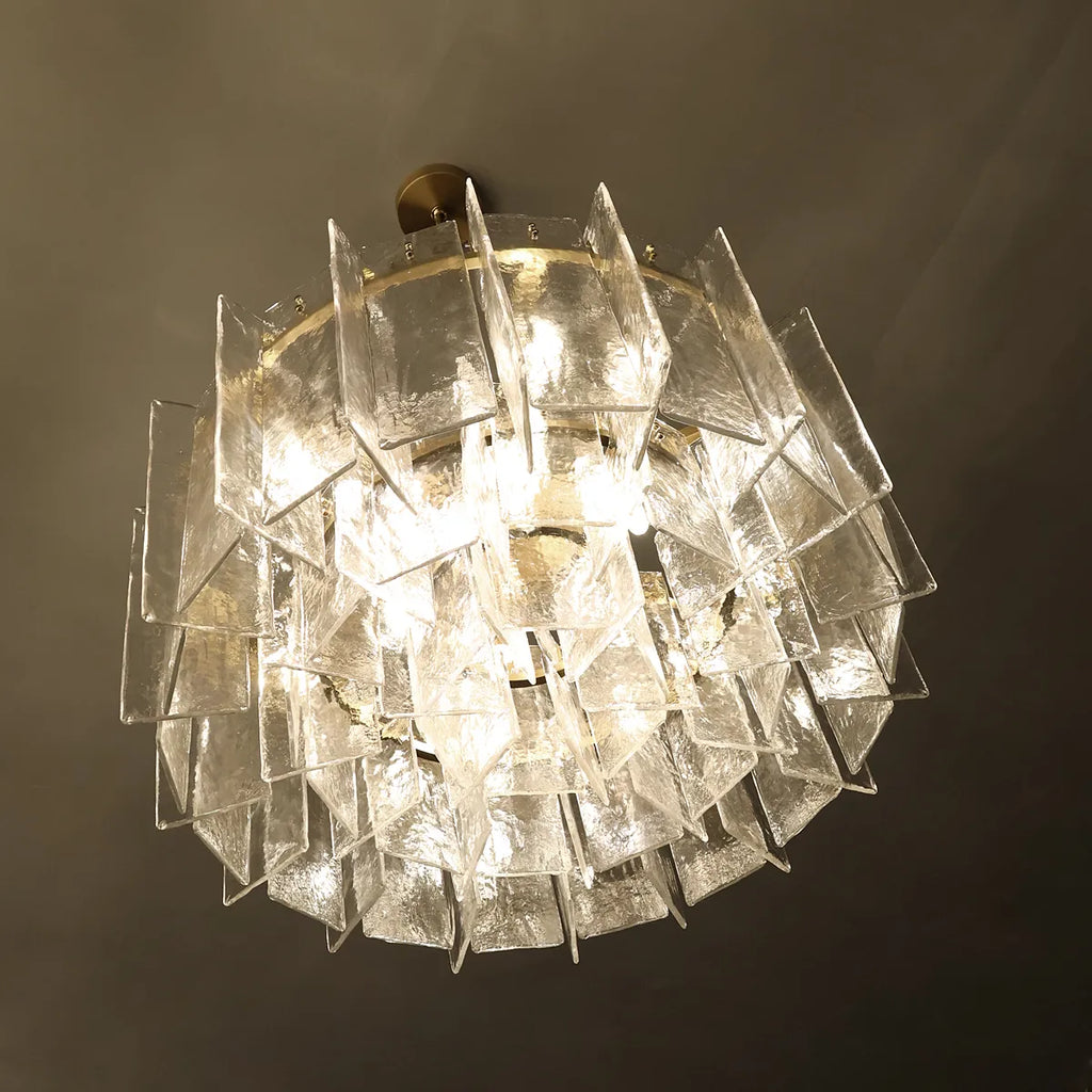 Lattice Glass Round Chandelier 37" - view 2