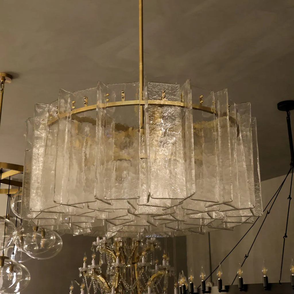 Lattice Glass Round Chandelier 37" - view 5