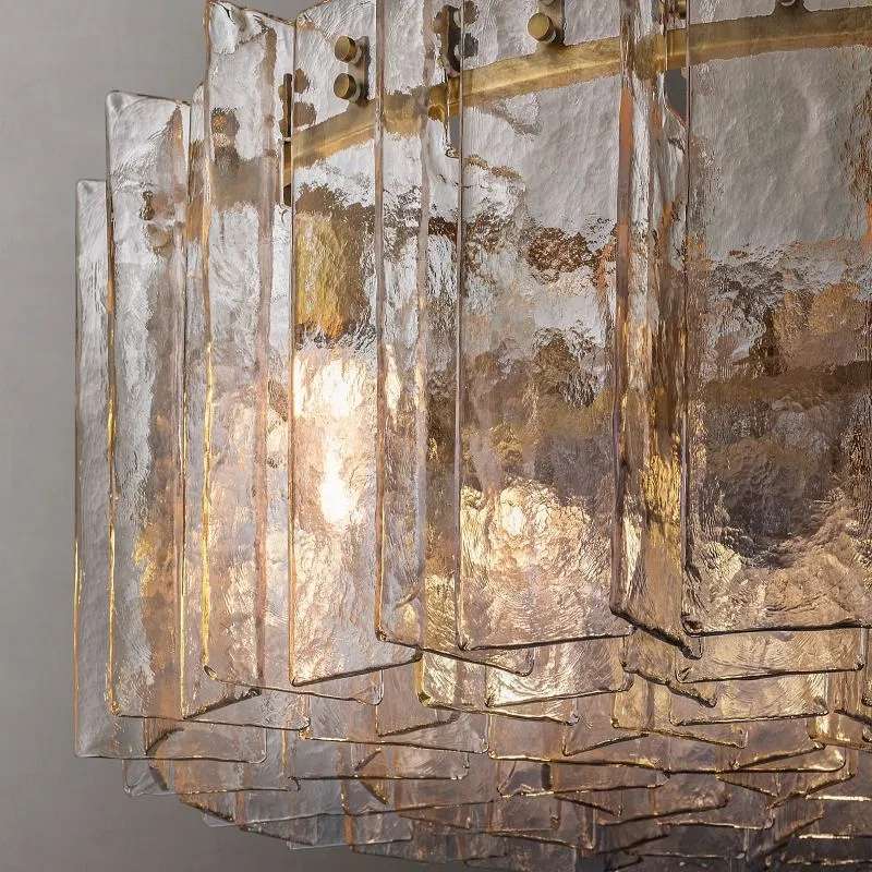 Lattice Glass Round Chandelier 37" - view 7