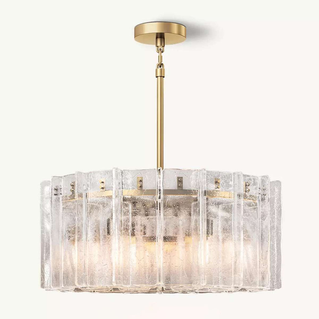 Lattice Glass Round Chandelier 37" - view 9