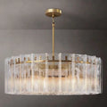 Lattice Clear Glass Round Chandelier 48" - view 1
