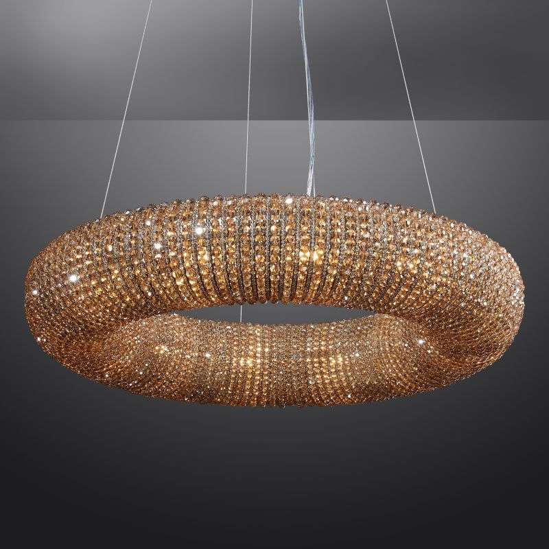 Crystal Halo Round LED Chandelier 41" Halo Lighting Fixture - view 11