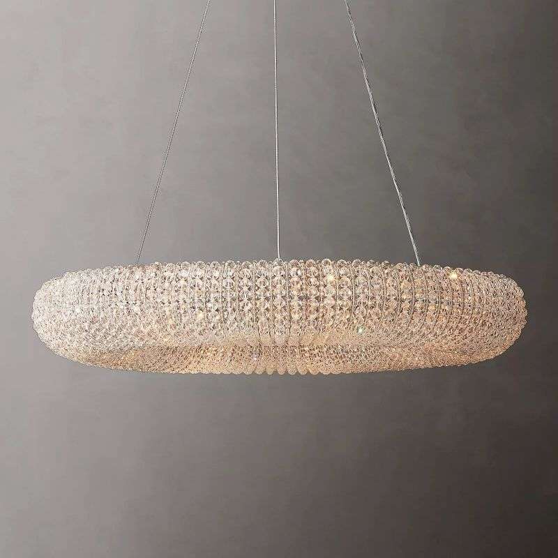 Crystal Halo Round LED Chandelier 41" Halo Lighting Fixture - view 12