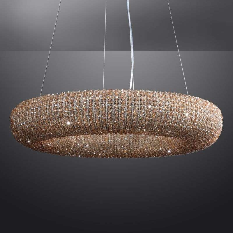 Crystal Halo Round LED Chandelier 41" Halo Lighting Fixture - view 13