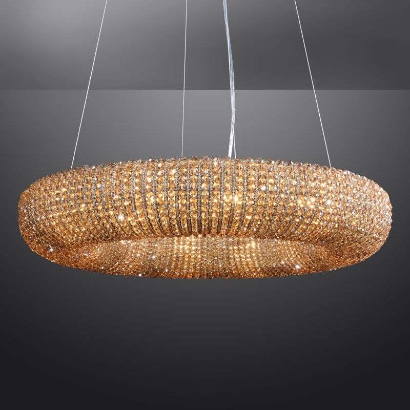 Crystal Halo Round LED Chandelier 41" Halo Lighting Fixture - view 14