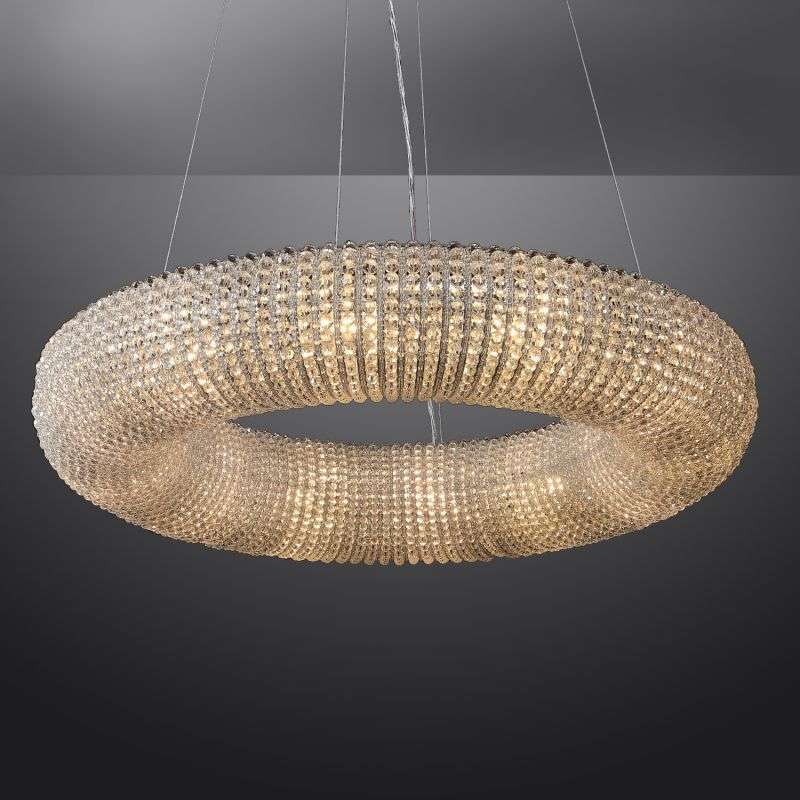 Crystal Halo Round LED Chandelier 41" Halo Lighting Fixture - view 15