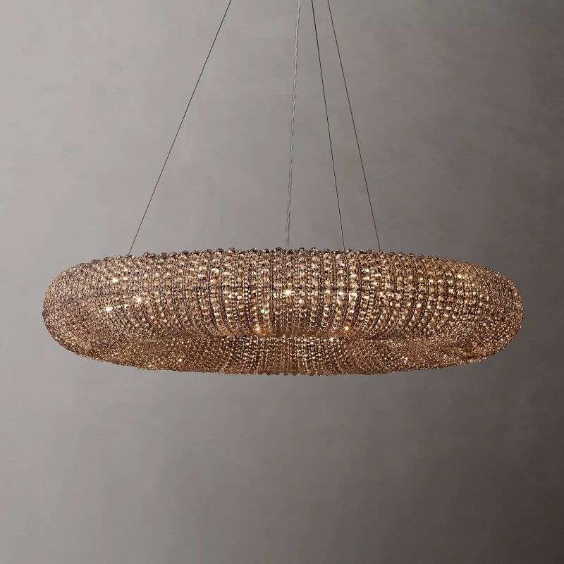 Crystal Halo Round LED Chandelier 41" Halo Lighting Fixture - view 16