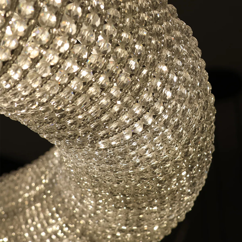 Crystal Halo Round LED Chandelier 41" Halo Lighting Fixture - view 2