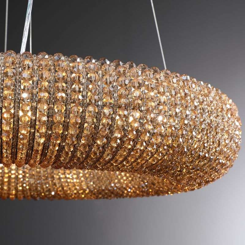 Crystal Halo Round LED Chandelier 41" Halo Lighting Fixture - view 6