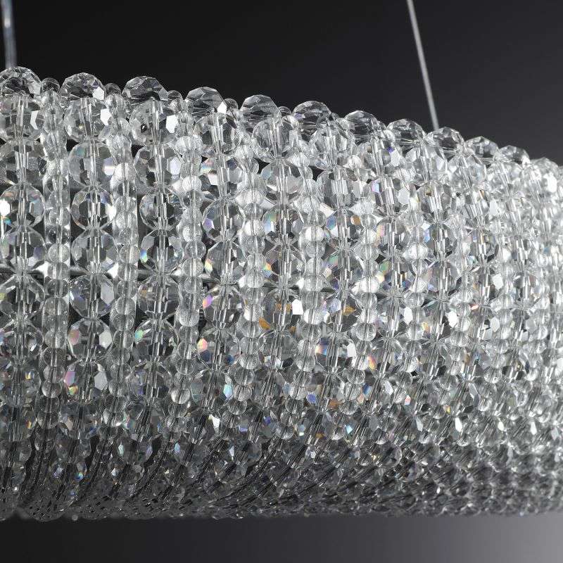 Crystal Halo Round LED Chandelier 41" Halo Lighting Fixture - view 9