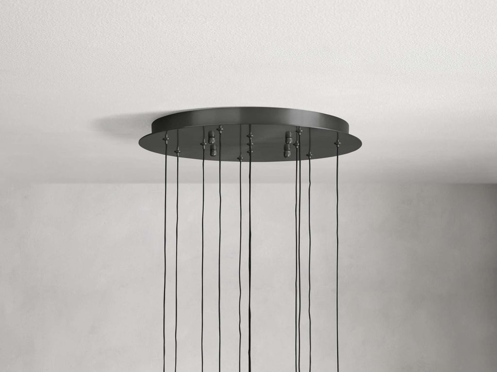 Solitaire Raindrop Modern Round Crystal Chandelier - view 12