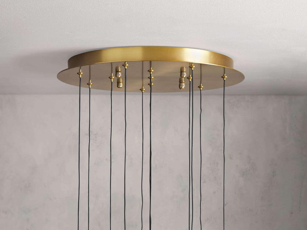 Solitaire Raindrop Modern Round Crystal Chandelier - view 15