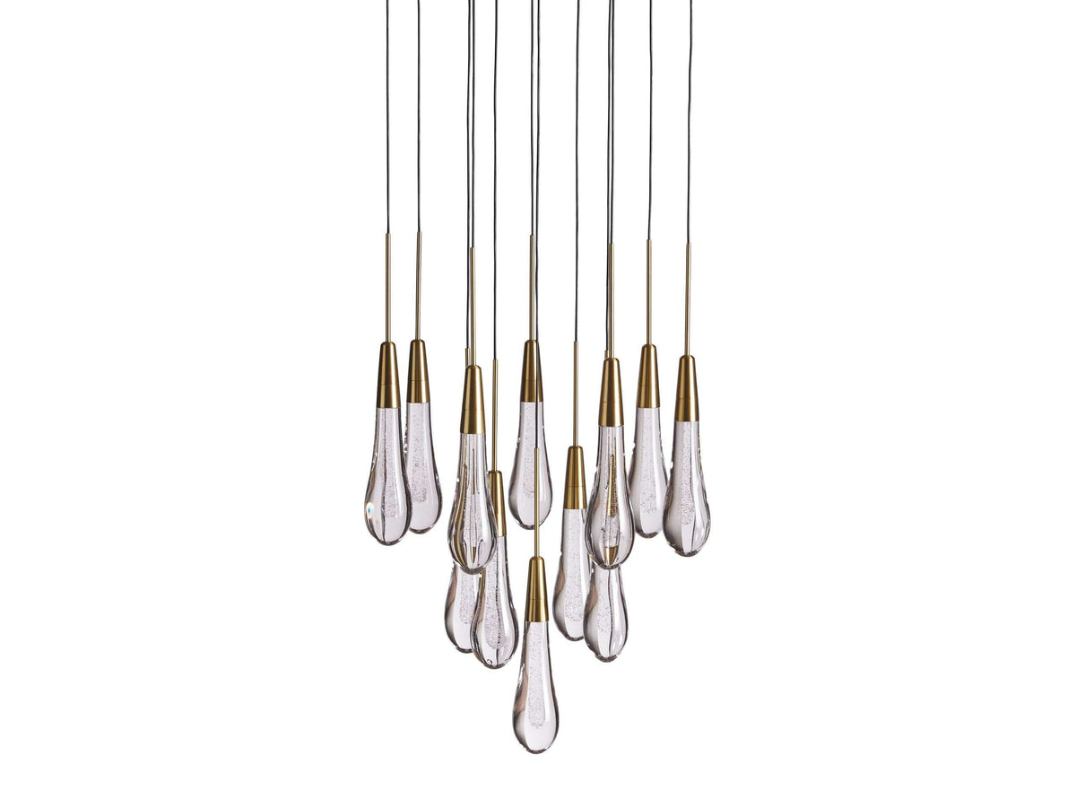 Solitaire Raindrop Modern Round Crystal Chandelier - view 17