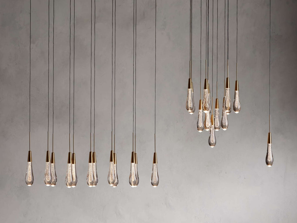 Solitaire Raindrop Modern Round Crystal Chandelier - view 18