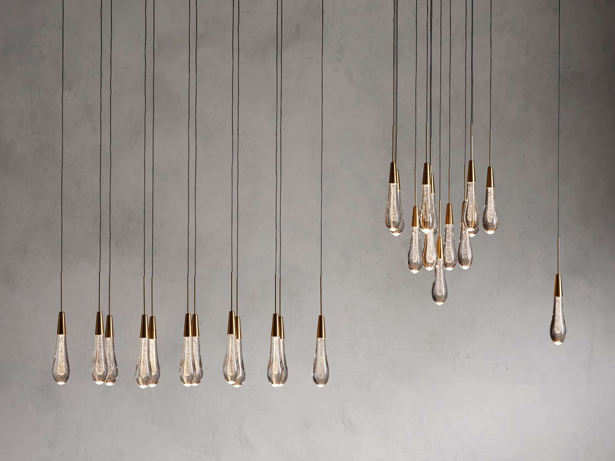 Solitaire Raindrop Modern Round Crystal Chandelier - view 18