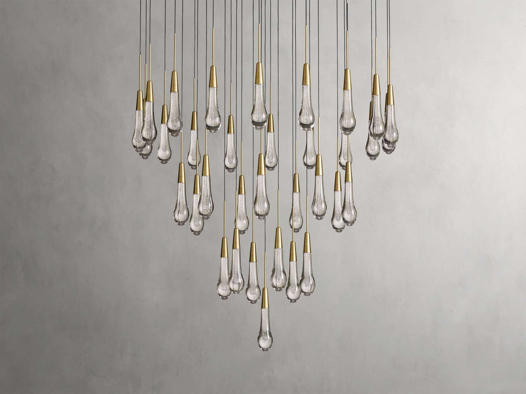 Solitaire Raindrop Modern Round Crystal Chandelier - view 21