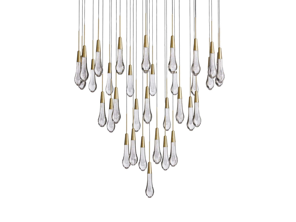 Solitaire Raindrop Modern Round Crystal Chandelier - view 22